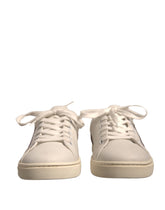 Dolce & Gabbana White Suede Leather Low Top Sneakers Shoes
